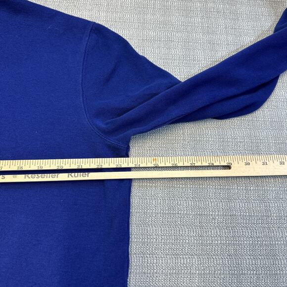 Polo Ralph Lauren Estate Rib Sweater Large Blue 1/4 Zip Pullover Comfort - Picture 7 of 9